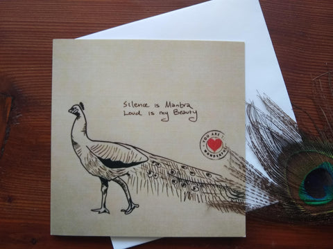 Peacock Greeting Card