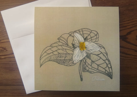 Trillium Wildflower Card