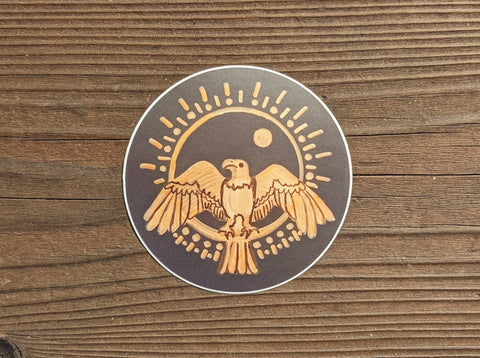 Eagle, Sun & Moon Sticker